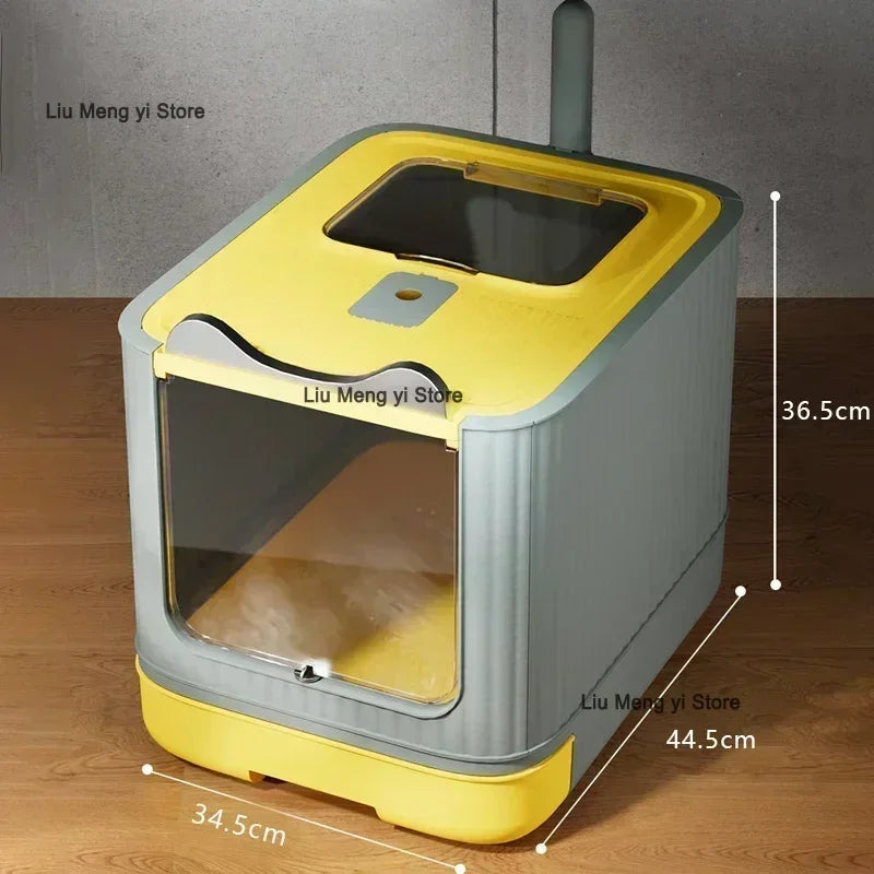 UV Sterilization Cat Litter Box Fully Enclosed Anti-Splashing Cat Toilet