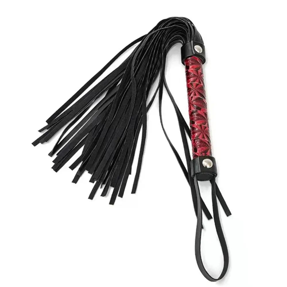 Tassels Handle Horse Whip PU Leather