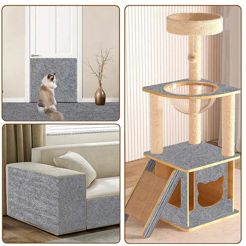 Trimmable Cat Scratching Mat Cat Scratcher Sofa Tape
