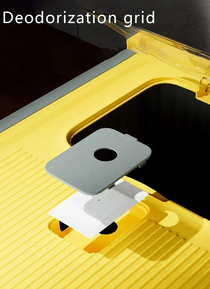 UV Sterilization Cat Litter Box Fully Enclosed Anti-Splashing Cat Toilet