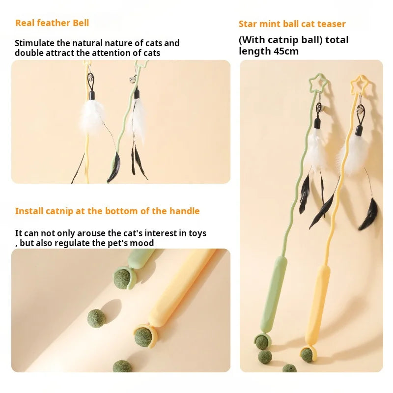 Cat Toys Interactive Cat Fishing Rod