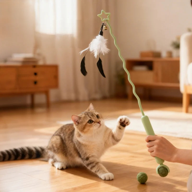 Cat Toys Interactive Cat Fishing Rod