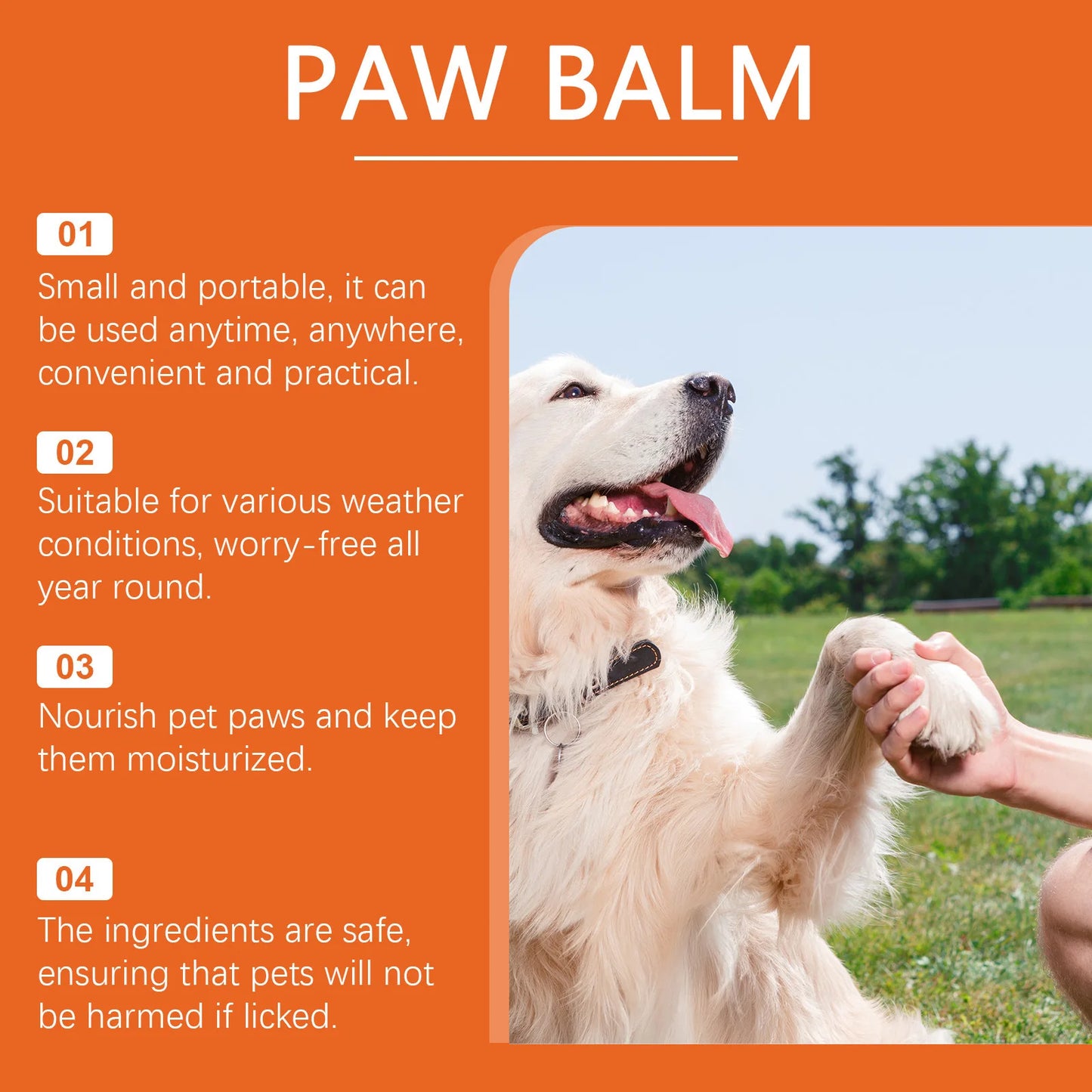 Pet Paw Balm Noses Paws Moisturizer Repair Dry Cracked Cat Foot Care Protector