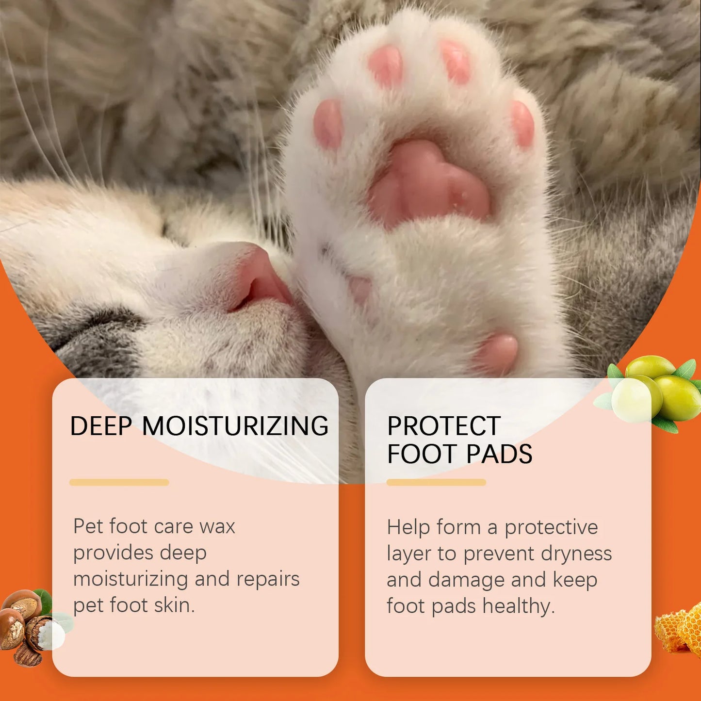Pet Paw Balm Noses Paws Moisturizer Repair Dry Cracked Cat Foot Care Protector