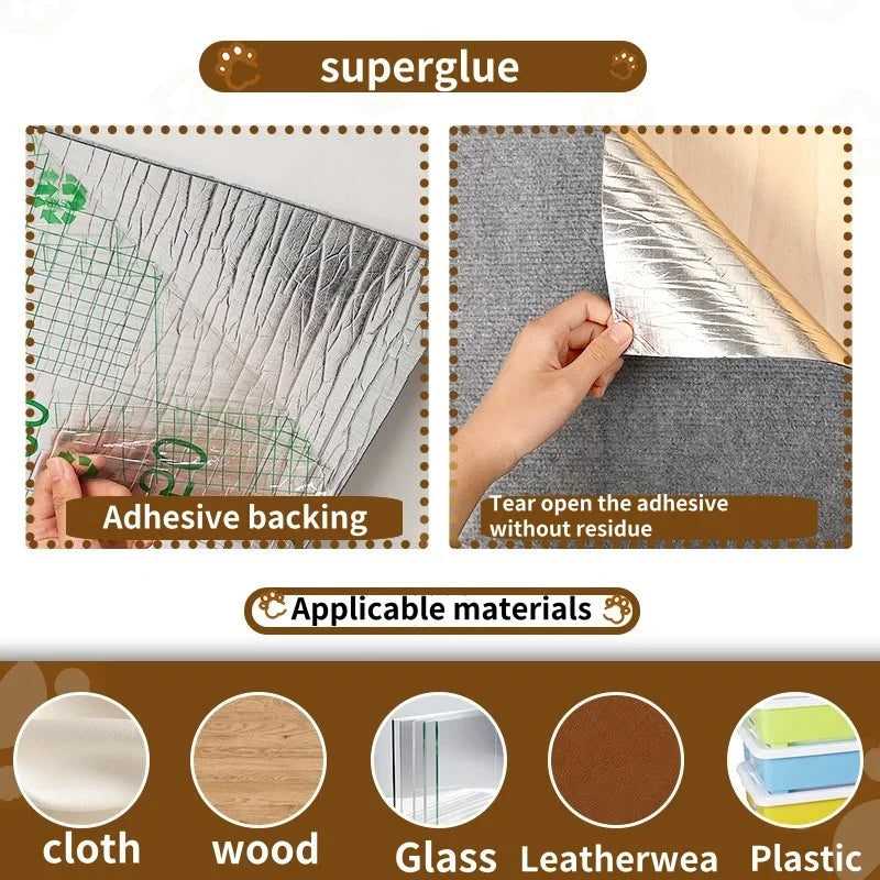 Trimmable Cat Scratching Mat Cat Scratcher Sofa Tape