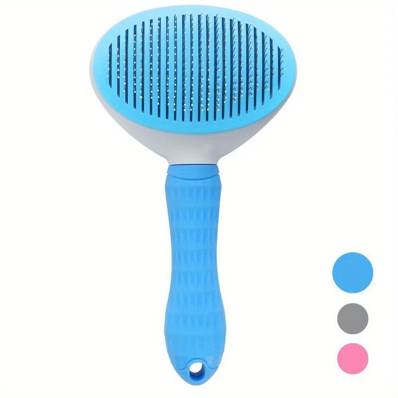 Pet dog brush; cat brush; one-button pet hair removal .