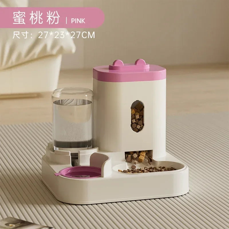 Automatic Feeder Dog Cat Food Bowl With Water