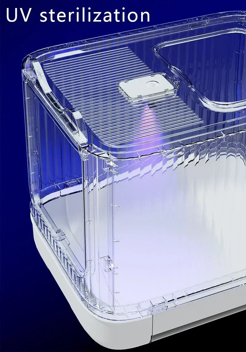 UV Sterilization Cat Litter Box Fully Enclosed Anti-Splashing Cat Toilet