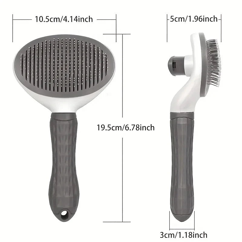 Pet dog brush; cat brush; one-button pet hair removal .