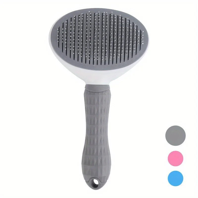 Pet dog brush; cat brush; one-button pet hair removal .