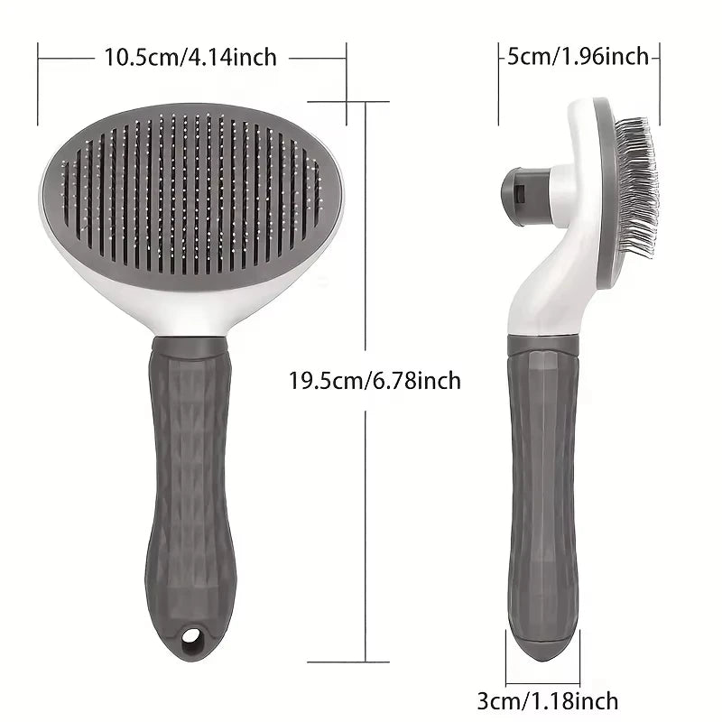 Pet dog brush; cat brush; one-button pet hair removal .