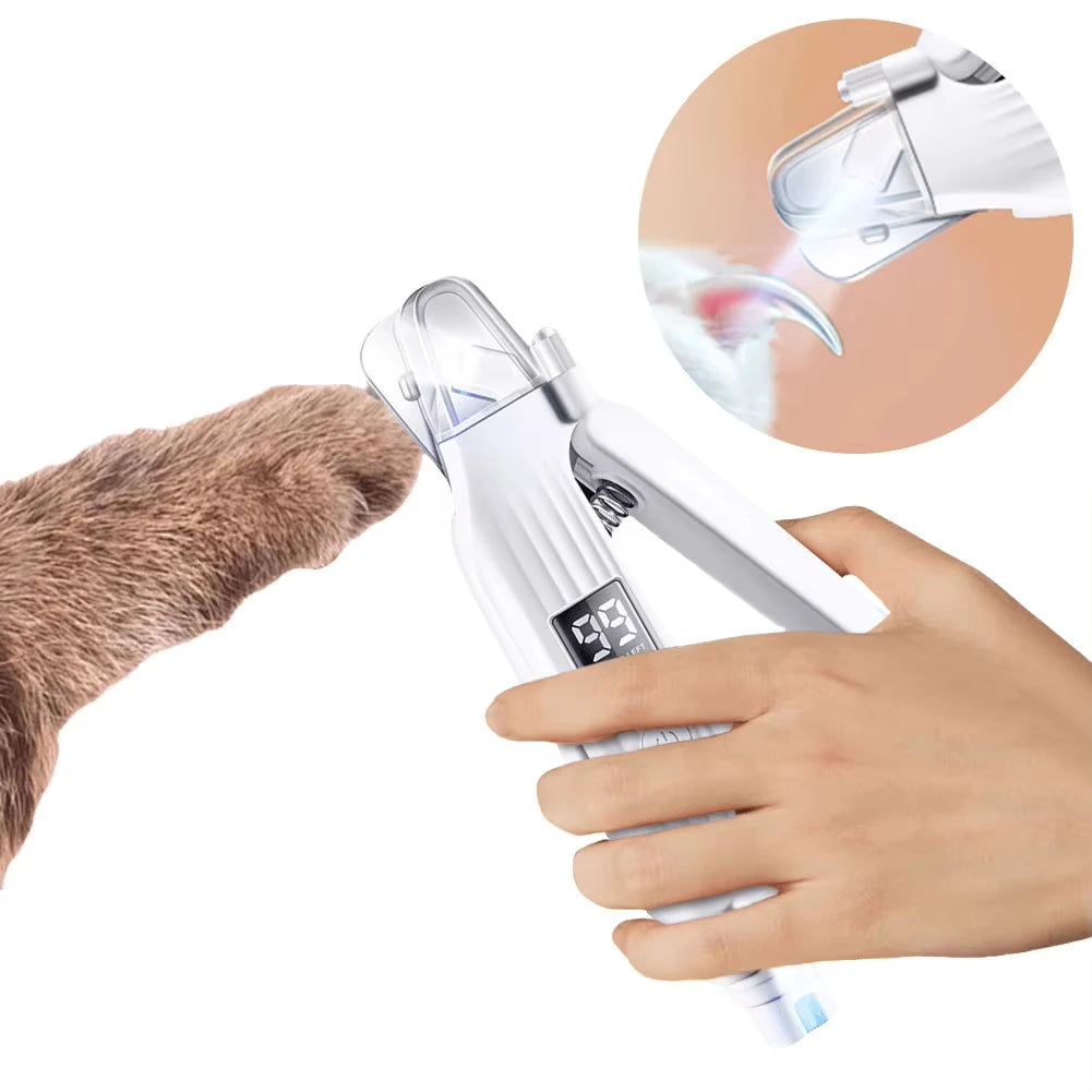 2 in 1 Electric Pet Nail Trimmer with LED Lights