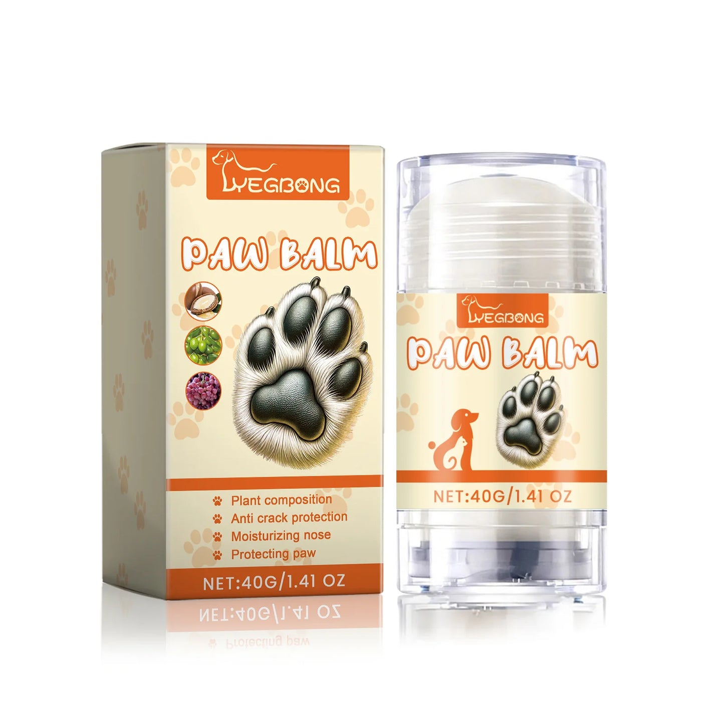Pet Paw Balm Noses Paws Moisturizer Repair Dry Cracked Cat Foot Care Protector