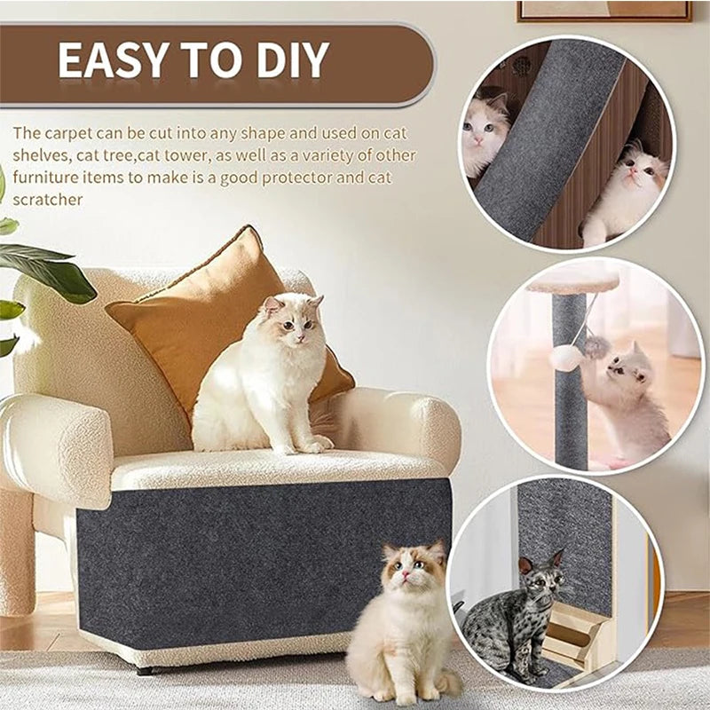 Trimmable Cat Scratching Mat Cat Scratcher Sofa Tape